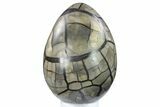 Septarian Dragon Egg Geode - Black Crystals #134638-2